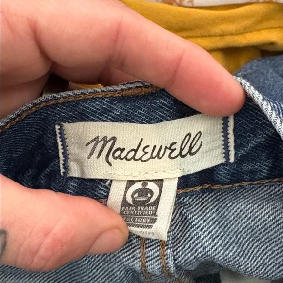 Madewell Brynn Long Cut off Denim Short - Picture 4 of 5